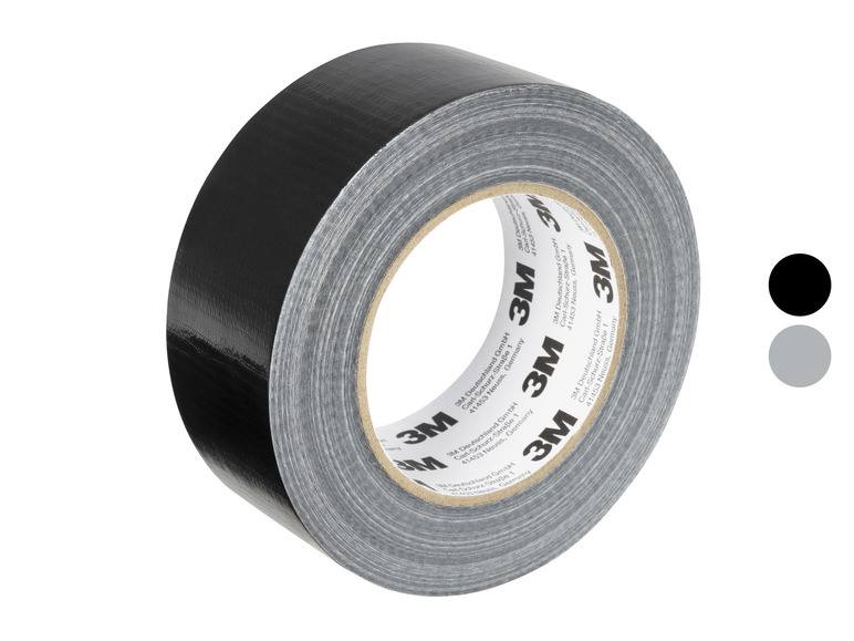 Een rol zwarte ducttape van 3M.