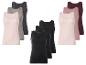 Set van 9 dameshemdjes in beige, grijs, zwart en bordeauxrood