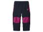 Donkerblauwe kinderbroek met afritsbare pijpen en roze details