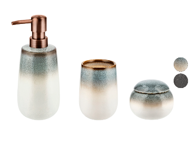 LIVARNO® Zeepdispenser, tandenborstelbeker of opbergpot