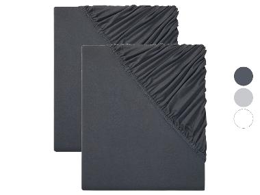 Lidl-shop LIVARNO home 2 jersey hoeslakens 140-160 x 200 cm aanbieding