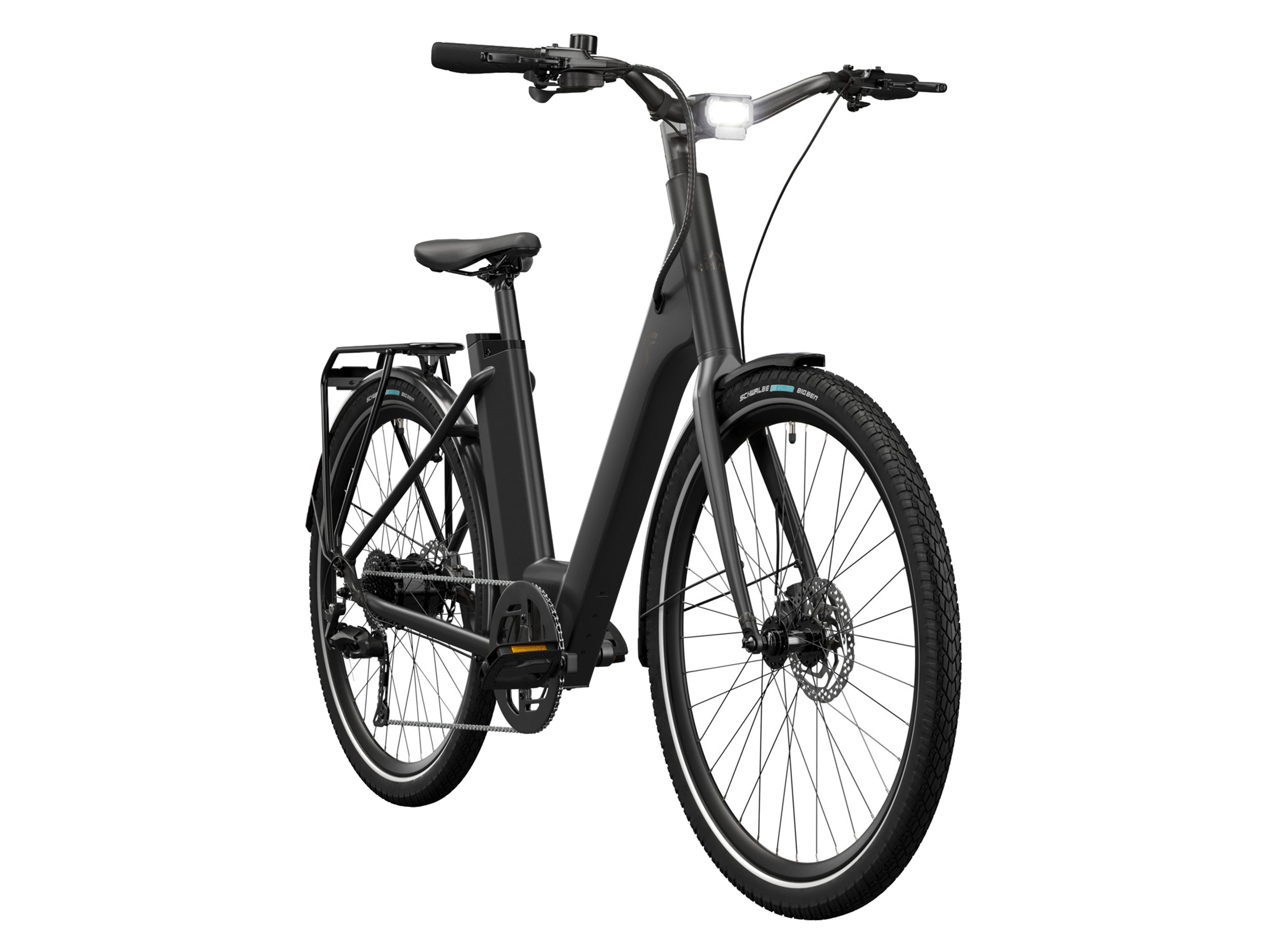CRIVIT Urban elektrische fiets 3.0 Y kettingaandrijving (All Black)