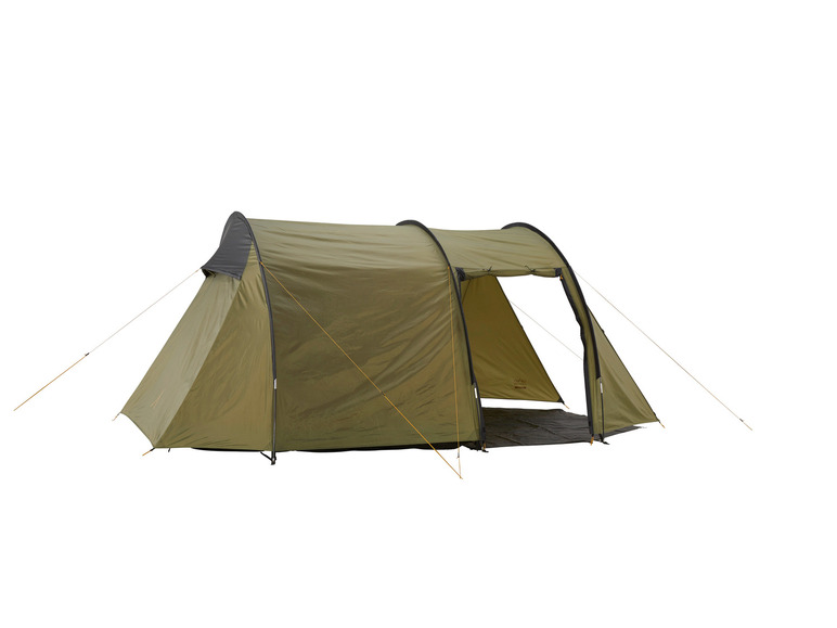 Een groene Grand Canyon tent met een opzetbare voortent.