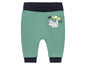Groene babybroek met konijn en 'Happy' print.