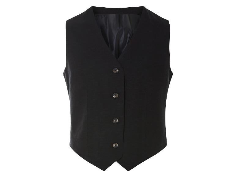 Klassieke zwarte vest, formele stijl.