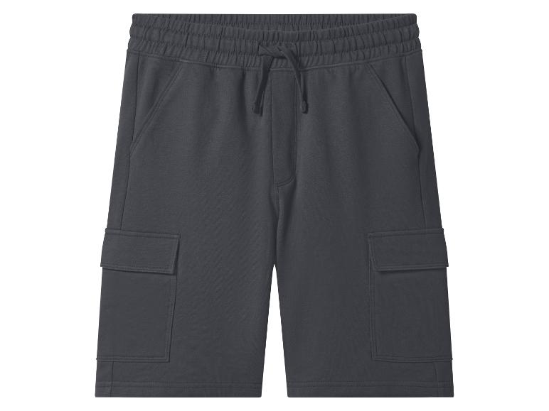 Donkergrijze heren sportshort met trekkoord en zakken