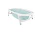 Opvouwbaar babybadje Babadabulle in wit en turquoise.