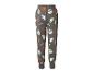 Grijze kinderjoggingbroek met Halloween-thema: spoken, spinnenwebben en botten.