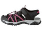 Zwarte sandalen met roze details