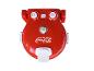Rood wafelijzer met thermometer en timer.