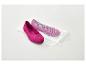 Fuchsia damesballerina's met een wit netzakje.
