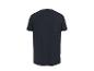 Donkerblauw T-shirt met korte mouwen, achterkant.