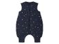 Donkerblauwe babyslaapzak met witte sterren en rits