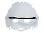 Witte fleece masker met elastiek.