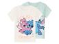 Twee T-shirts met korte mouwen, één met Stitch en Angel, de andere met Stitch.