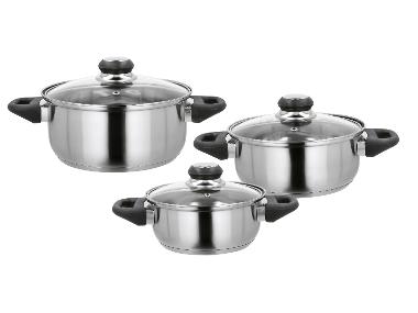 SILVERCREST® RVS pannenset, 6-delig