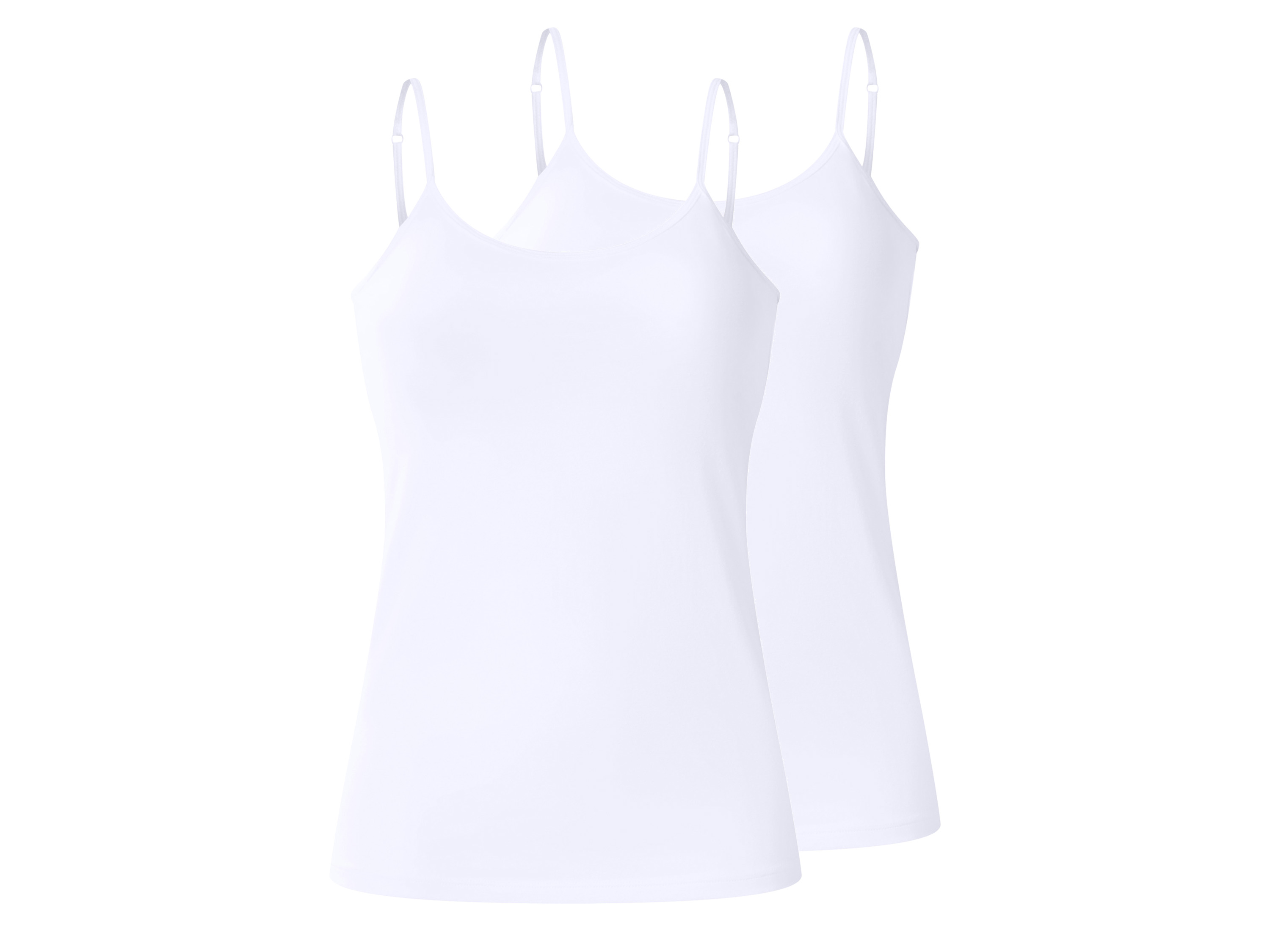 esmara Set van 2 dames spaghettitops (Wit, M (40/42))