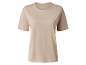 Beige t-shirt met korte mouwen voor dames.