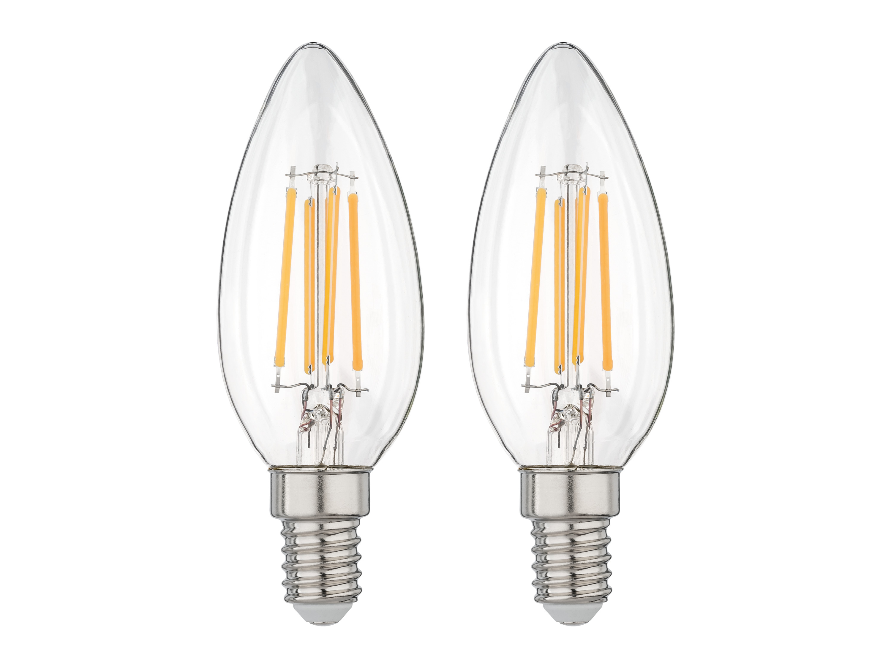 LIVARNO LED-filamentlampen (Kaars E14 4,2W, set van 2)