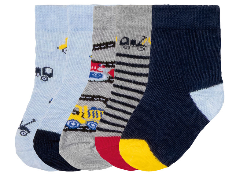 Ga naar volledige schermweergave: lupilu® Babyjongens sokken, 5 paar, met bio-katoen - afbeelding 9