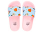 Roze slippers met Mickey Mouse print.