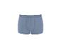 Lichtblauwe geribbelde katoenen herenboxershorts.