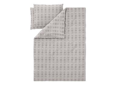 Lidl-shop LIVARNO® Satijnen dekbedovertrek 240 x 220 cm (Cirkels/beige) aanbieding