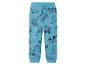 Blauwe joggingbroek met een print van graafmachines