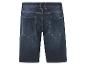 Donkerblauwe jeans shorts, achterkant.