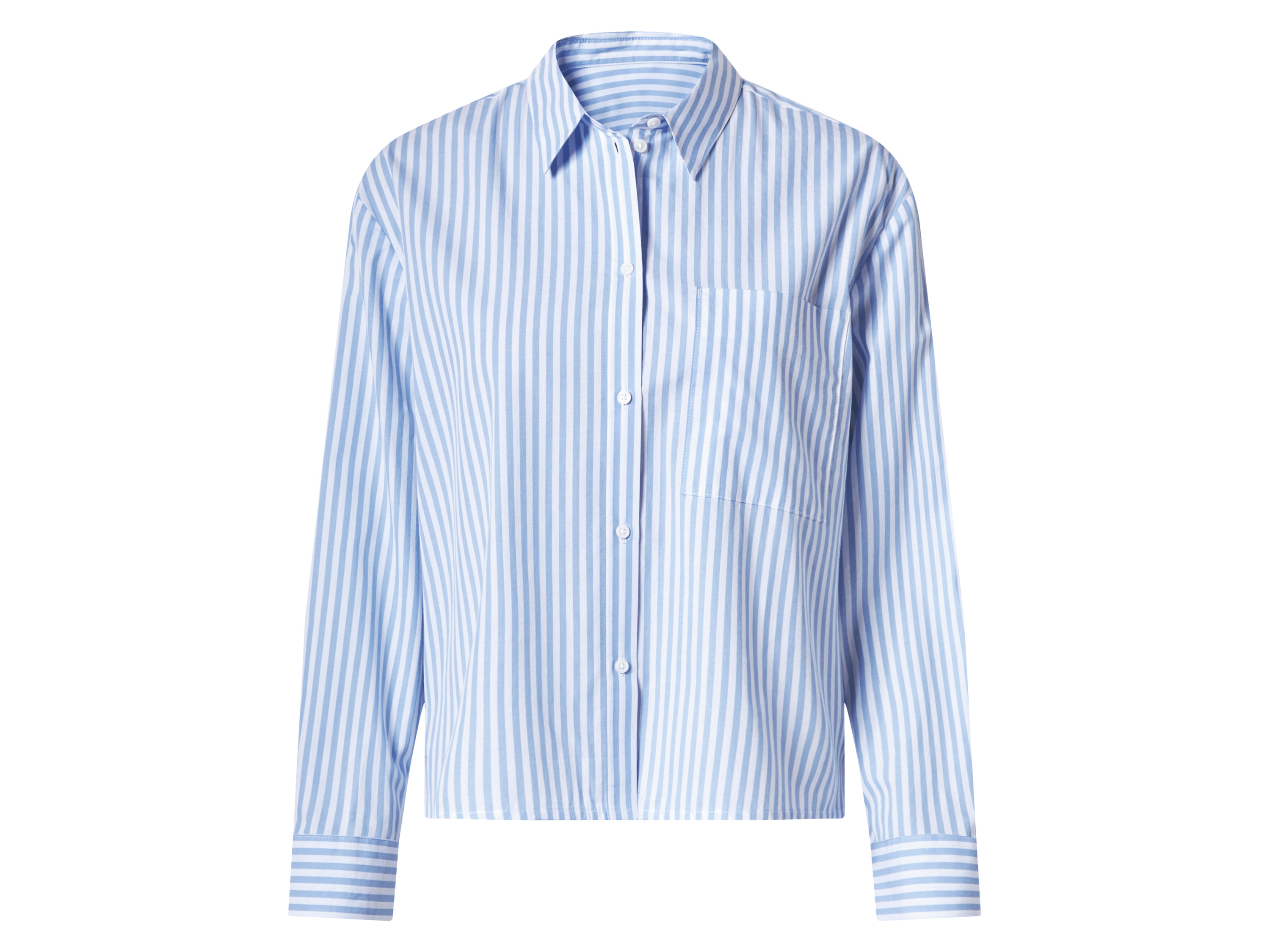 esmara Dames blouse (Blauw/wit, 46)