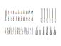 PARKSIDE® bitset: diverse bits, verlengstukken en dopsleutels.
