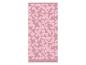 Roze s.Oliver strandlaken met geometrisch patroon.
