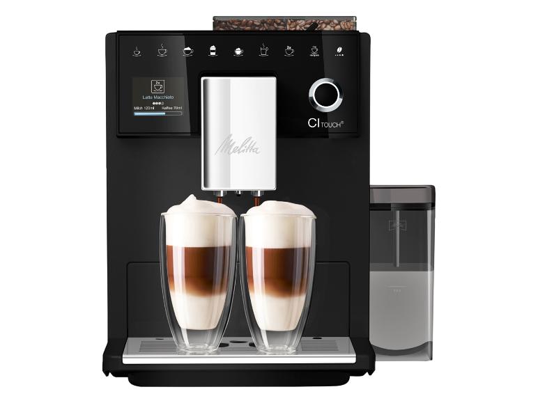 Melitta CI Touch koffiezetapparaat, bereidt twee latte macchiato's, met melkreservoir
