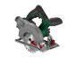 Parkside cirkelzaag voor hout, met grijze en groene behuizing