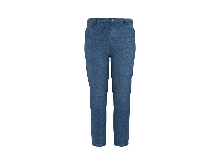 Dames jeans, blauw, rechte pijpen.