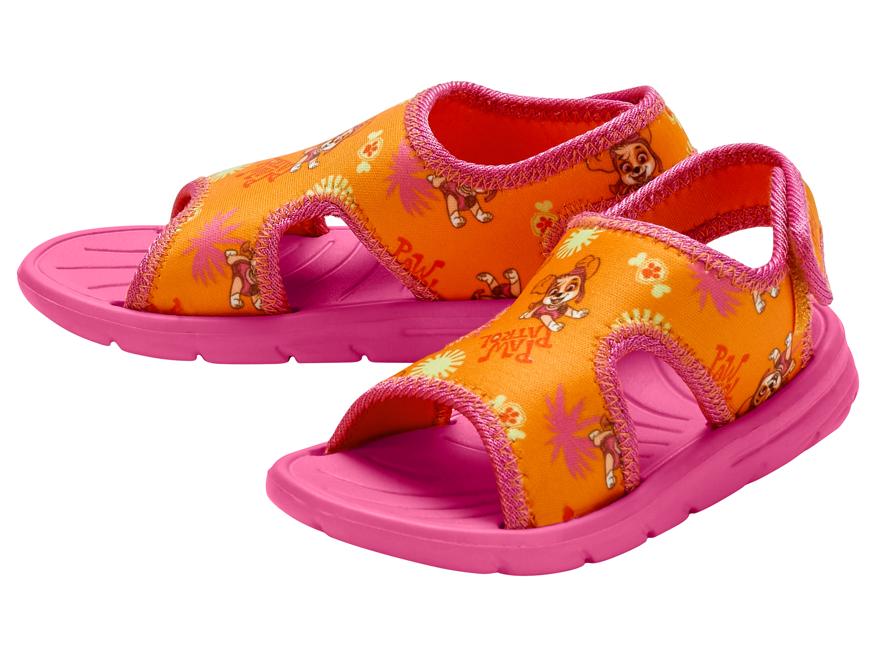 Meisjes badsandalen (Oranje/donkerroze, 28) afbeelding