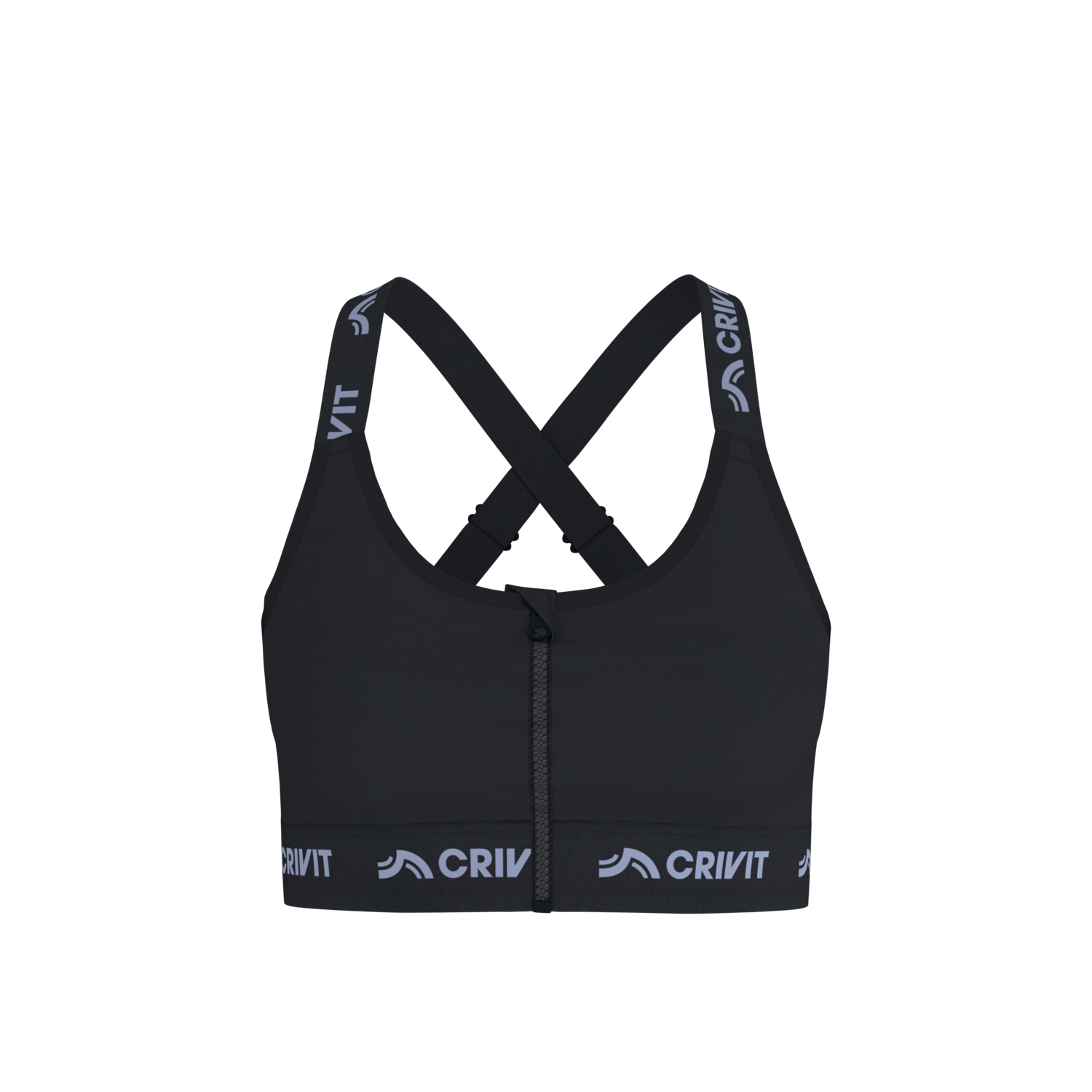 CRIVIT Dames sport-bh, high level support (Zwart, XL (48/50))
