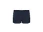 Donkerblauwe geribbelde boxershorts, achteraanzicht.