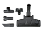Stofzuigeraccessoires: vloermondstuk, borstel, kierenzuiger en adapters.
