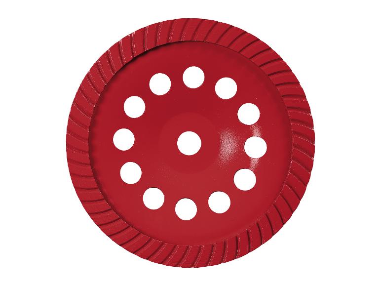 Rode gesegmenteerde betonzaagblad.