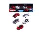 Set van 5 Golf GTI modelauto's in doos, met geopende motorkappen en deuren.