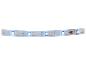 LED-strip met warm- en koudwitte diodes, toont stroom- en aardverbindingen.