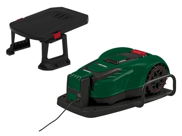 Parkside robotmaaier en laadstation.