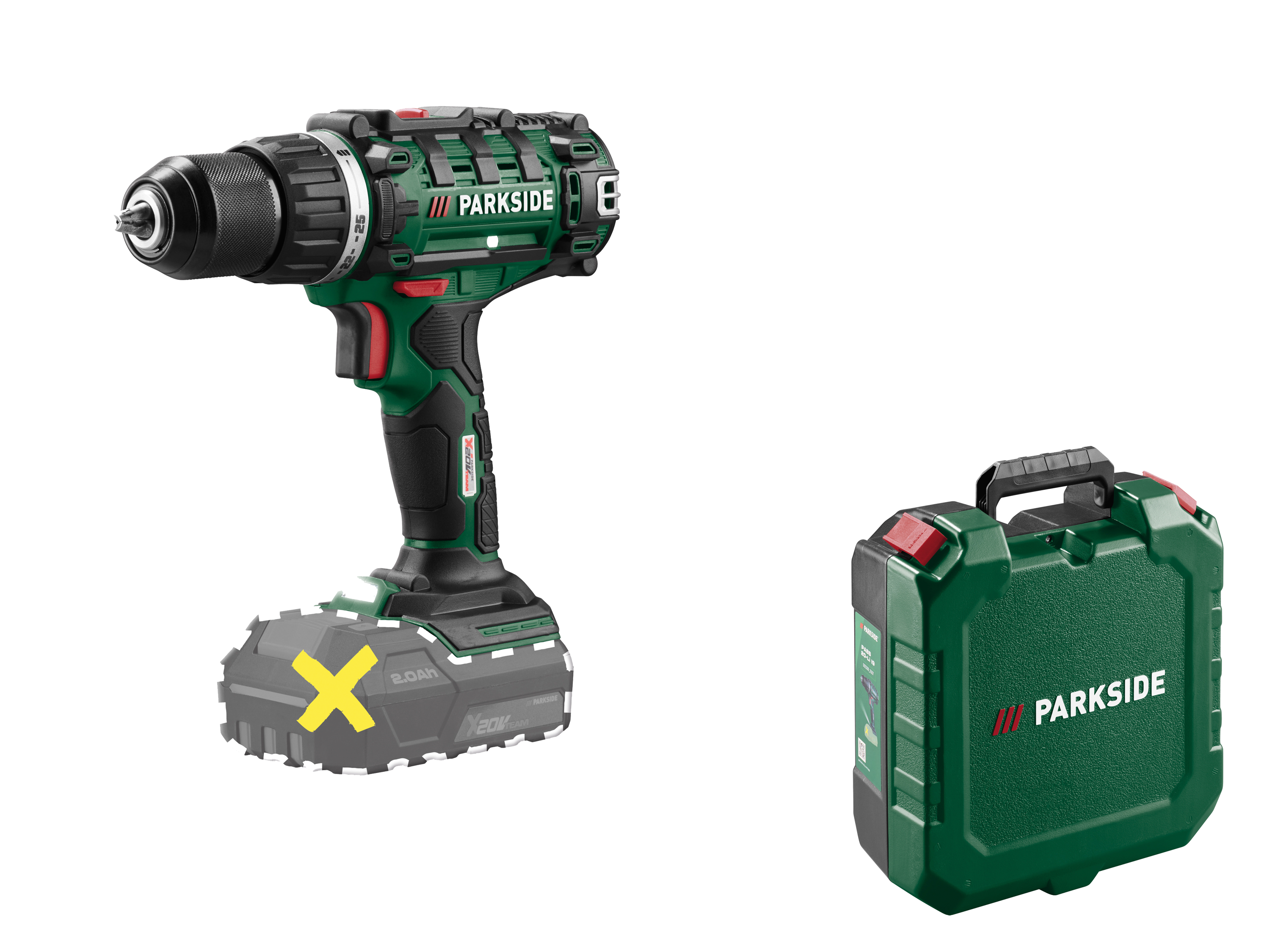 PARKSIDE Accu-schroefboormachine 20 V, 45 Nm, zonder accu en lader