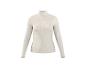 Dames beige geribbelde coltrui met lange mouwen