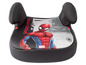 Een autostoelverhoger met hoofdsteunen, voorzien van een Spider-Man ontwerp van Marvel.