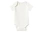 Witte baby romper met korte mouwen en drukknoopjes