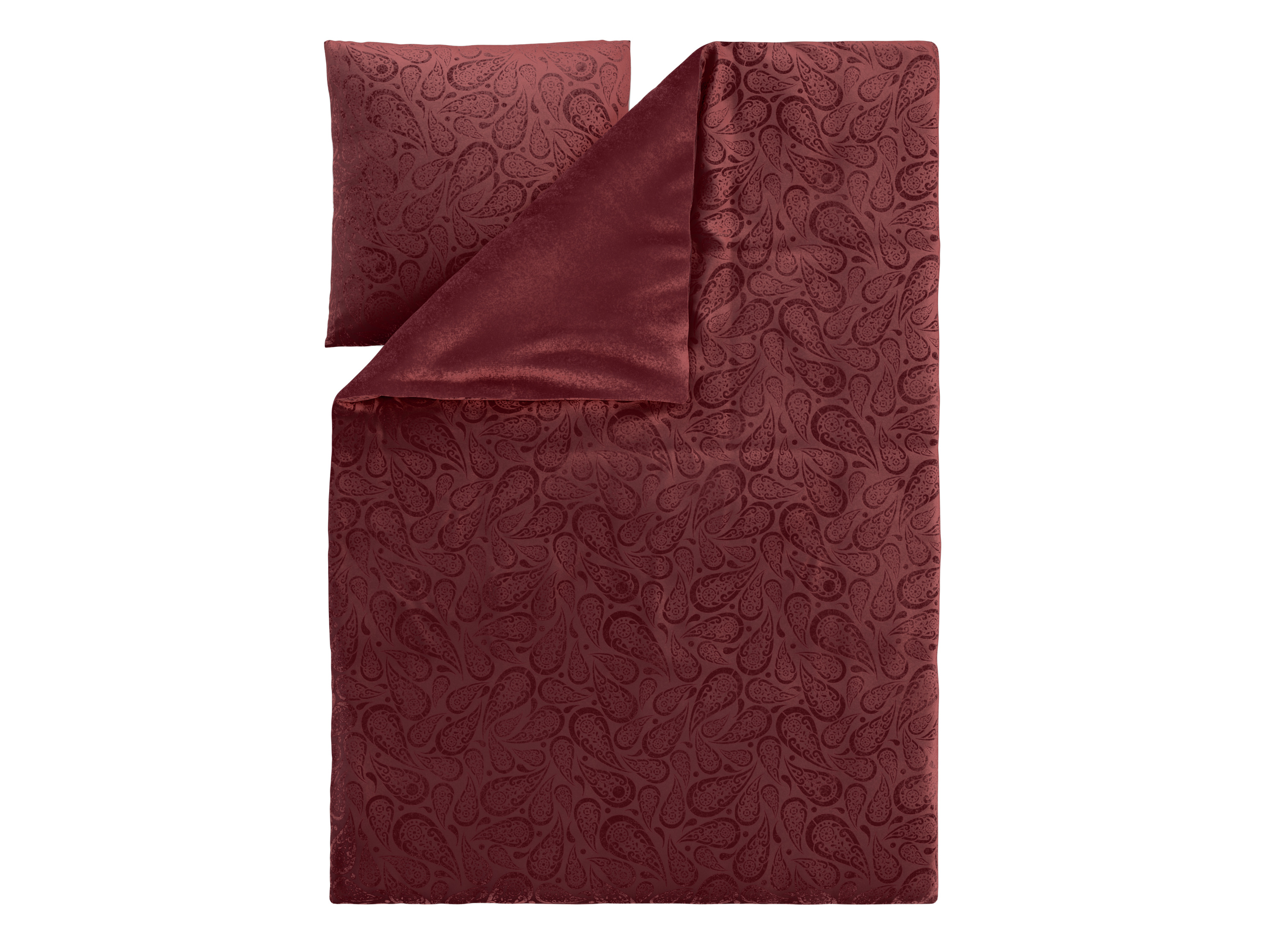 LIVARNO Pluche dekbedovertrek 140 x 200 cm (Rood)