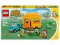 LEGO Animal Crossing Leif's Caravan & Tuinwinkel set met een teal vrachtwagen en gele camper.