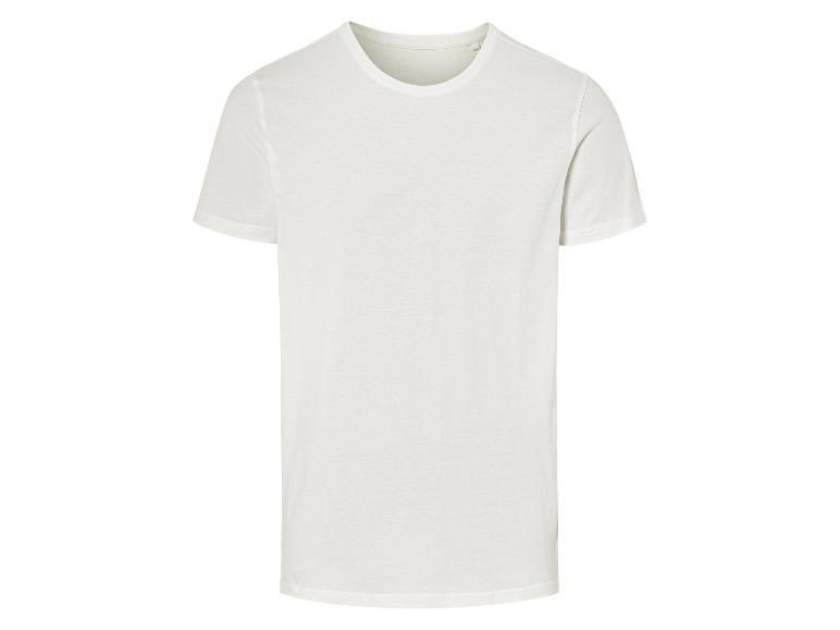 Wit heren t-shirt, minimalistische stijl.